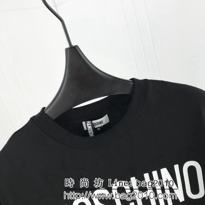 MOSCHIN莫斯奇諾 19ss早春新款短袖 唐老鴨合作系列 趣味可愛唐老鴨印花圖案 定制雙股絲光面料 男女同款 ydi2457